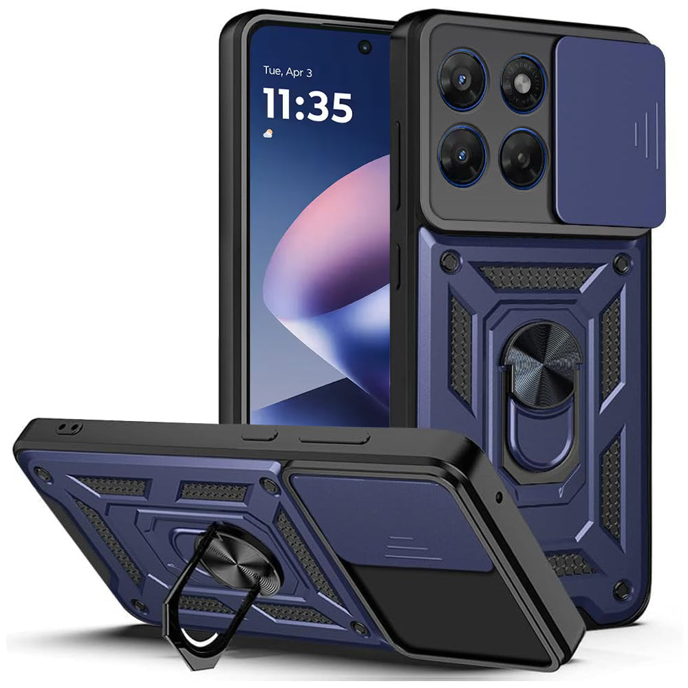 Coque pour Motorola Moto G47 / G37, Techsuit, CamShield, Bleue