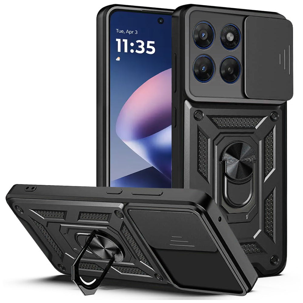 Coque pour Motorola Moto G47 / G37, Techsuit, CamShield, Noire