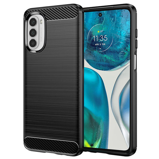 Hülle für Motorola Moto G52 / G82, Techsuit, Carbon, Schwarz