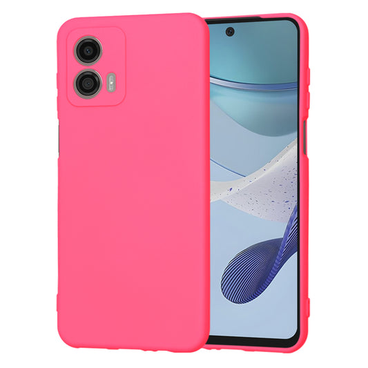 Hülle für Motorola Moto G53, Techsuit, SoftFlex, Dunkelrosa