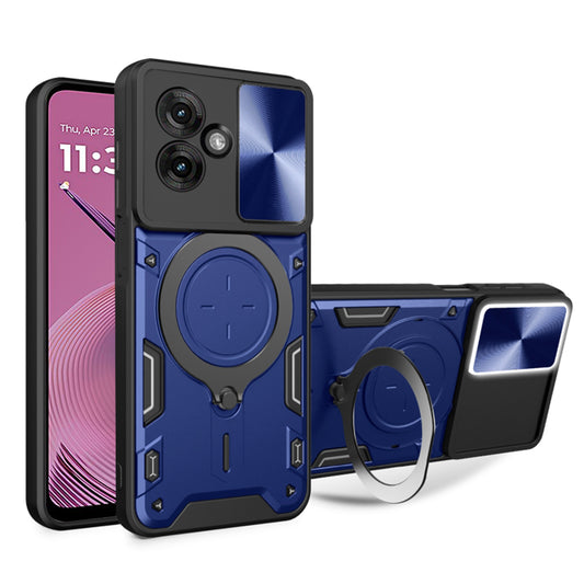 Hülle für Motorola Moto G55, Techsuit, CamGuard Pro, Blau