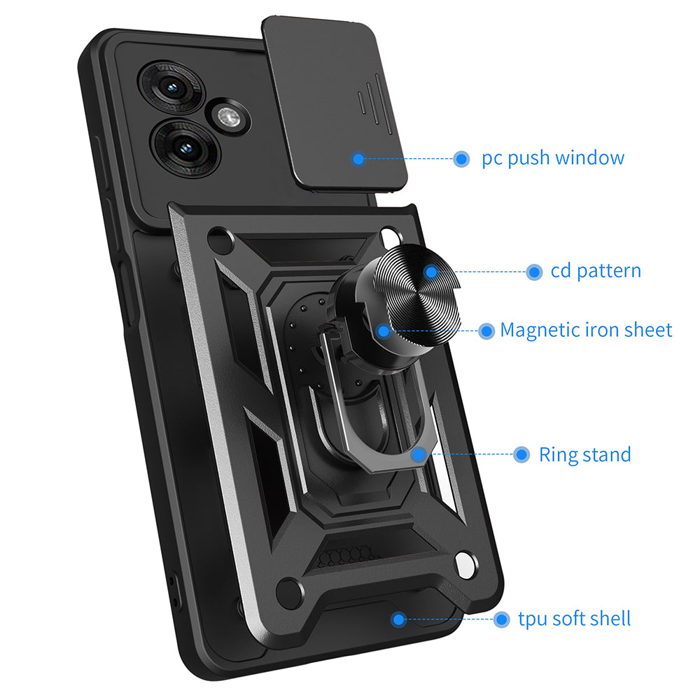 Hülle für Motorola Moto G55, Techsuit, CamShield, Grün