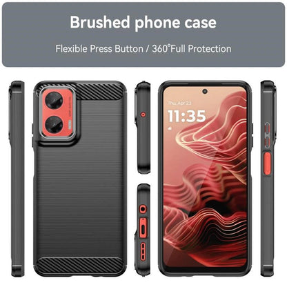 Coque pour Motorola Moto G55, Techsuit, Carbone, Noire