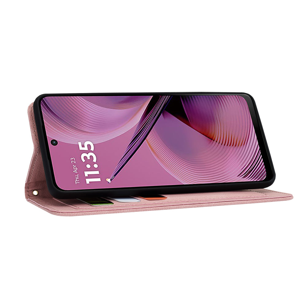 Case for Motorola Moto G55, Techsuit, FlipCraft, Pink