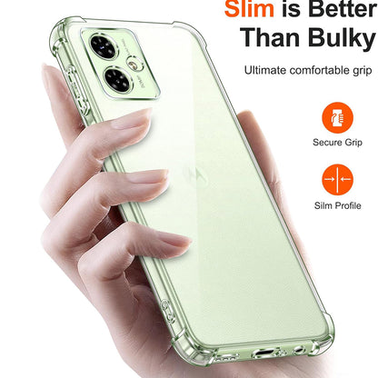 Case for Motorola Moto G55, Techsuit, Shockproof Clear, Transparent