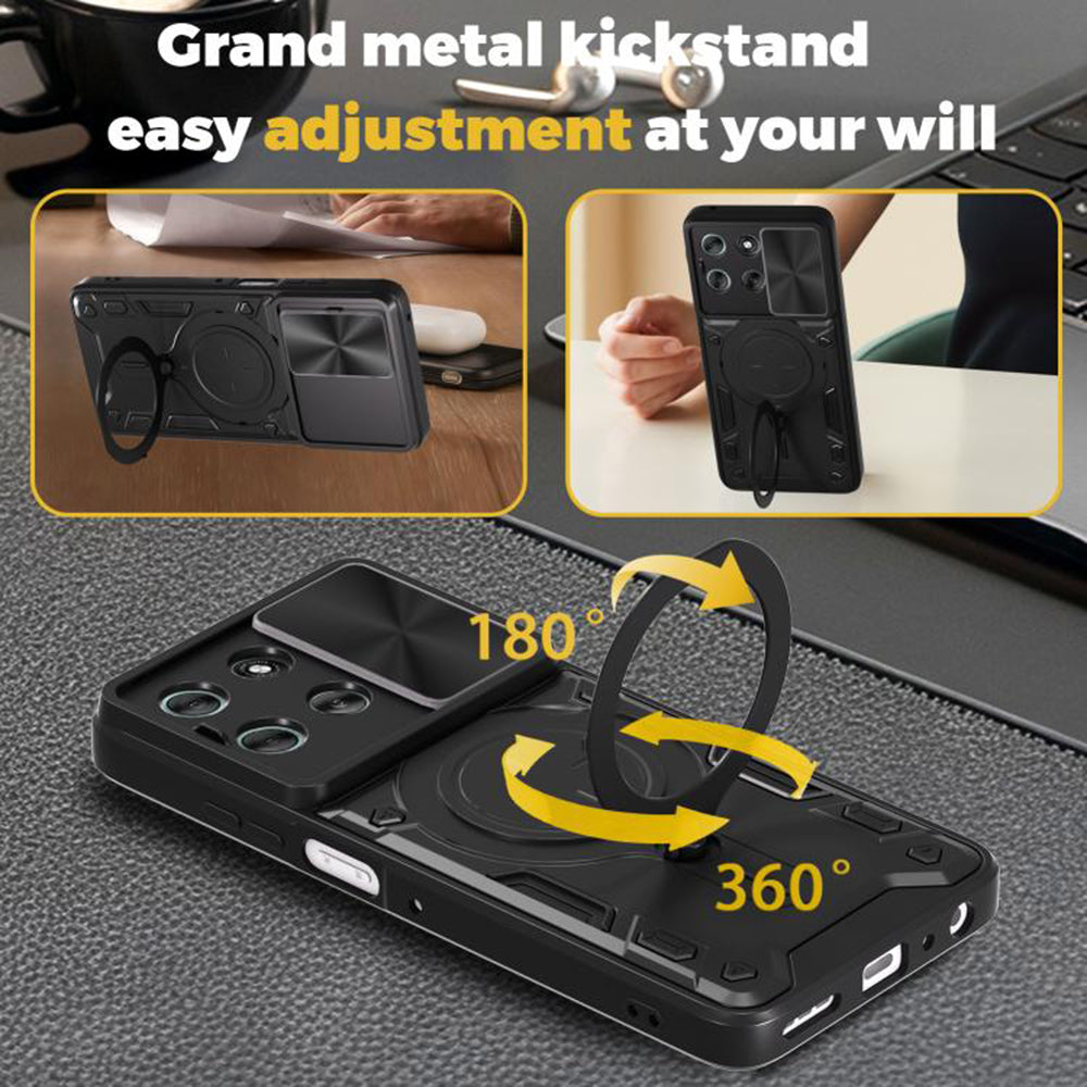 Coque pour Motorola Moto G56, Techsuit, CamGuard Pro, Noire