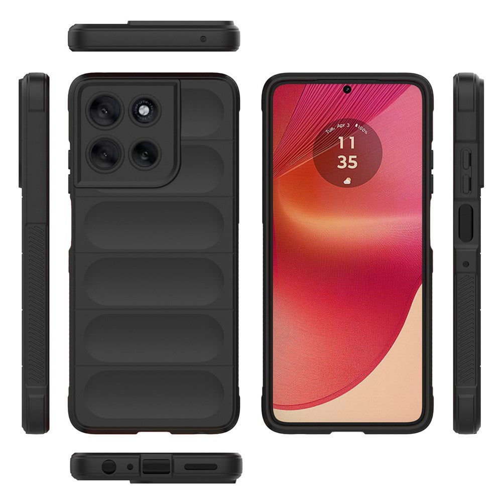 Hülle für Motorola Moto G56, Techsuit, Magic Shield, Schwarz