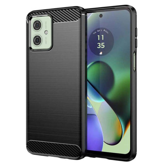 Hülle für Motorola Moto G64 / G54 Power Edition / G54, Techsuit, Carbon, Schwarz