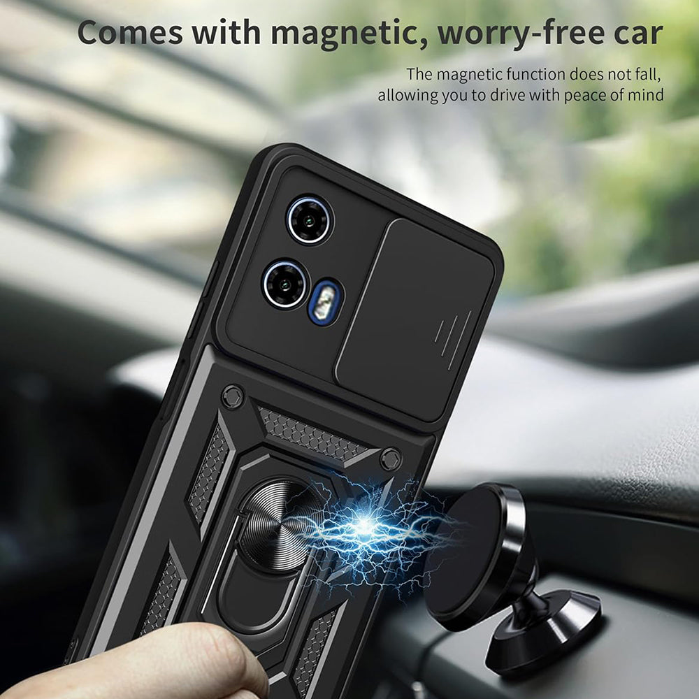 Hülle für Motorola Moto G67 Power / G57 Power, Techsuit, CamShield, Schwarz