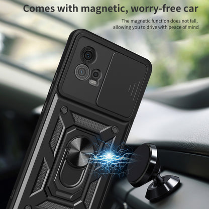 Coque pour Motorola Moto G72, Techsuit, CamShield, Noire