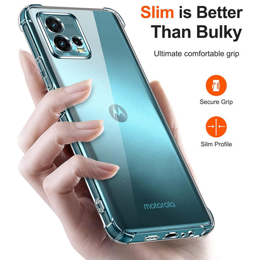 Hülle für Motorola Moto G72, Techsuit, stoßfest klar, transparent