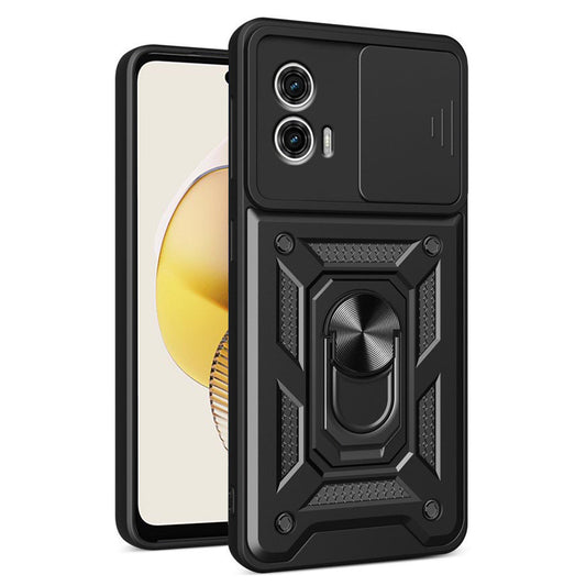 Hülle für Motorola Moto G73, Techsuit, CamShield, Schwarz