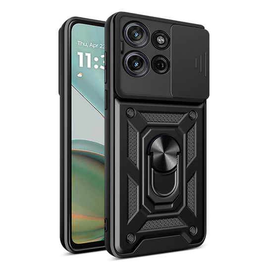 Coque pour Motorola Moto G75, Techsuit, CamShield, Noire