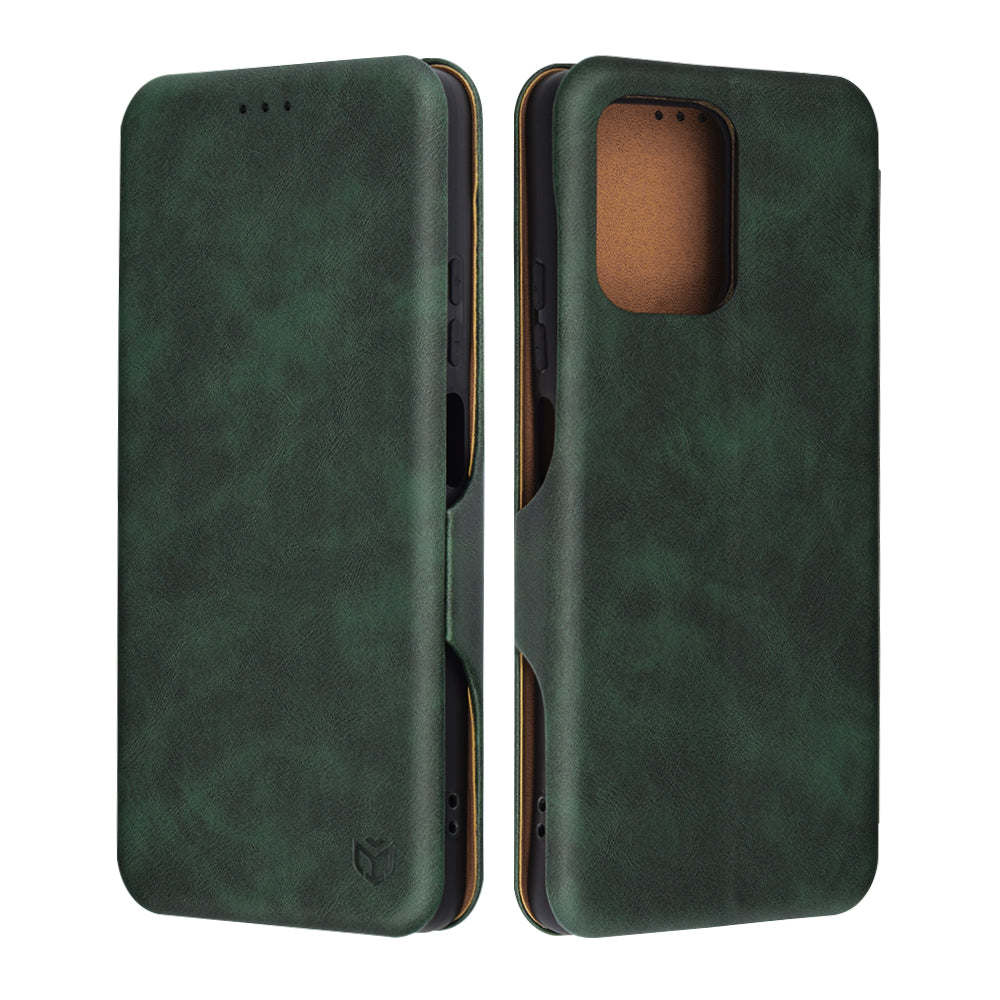 Coque pour Motorola Moto G75, Techsuit, Safe Wallet Plus, Vert
