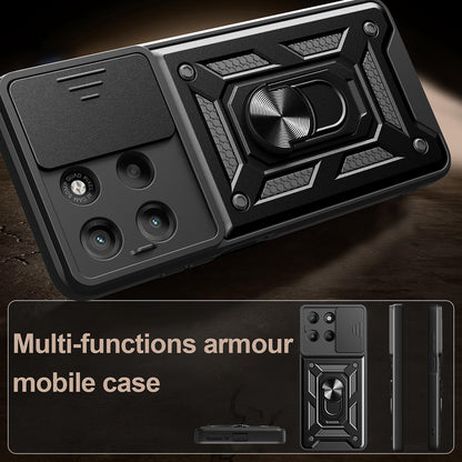 Étui pour Motorola Moto G77 / G67, Techsuit, CamShield, Noir