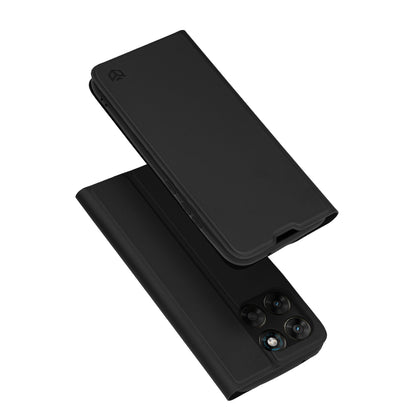 Étui pour Motorola Moto G77 / G67, Techsuit, Magskin Book, Noir