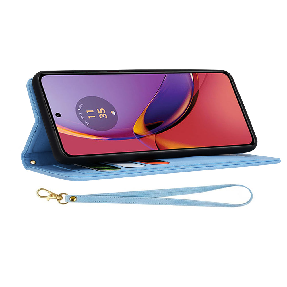 Coque pour Motorola Moto G84, Techsuit, FlipCraft, Bleu