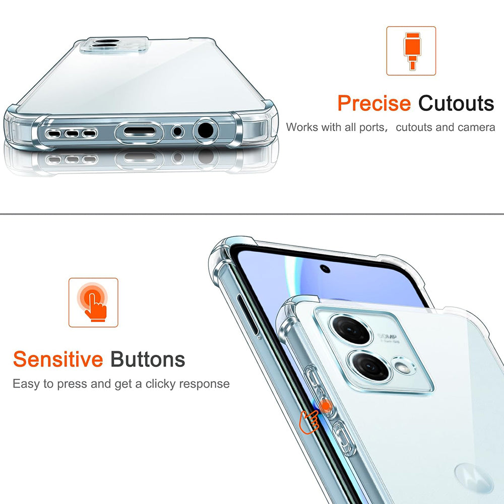 Coque pour Motorola Moto G84, Techsuit, Antichoc Claire, Transparente
