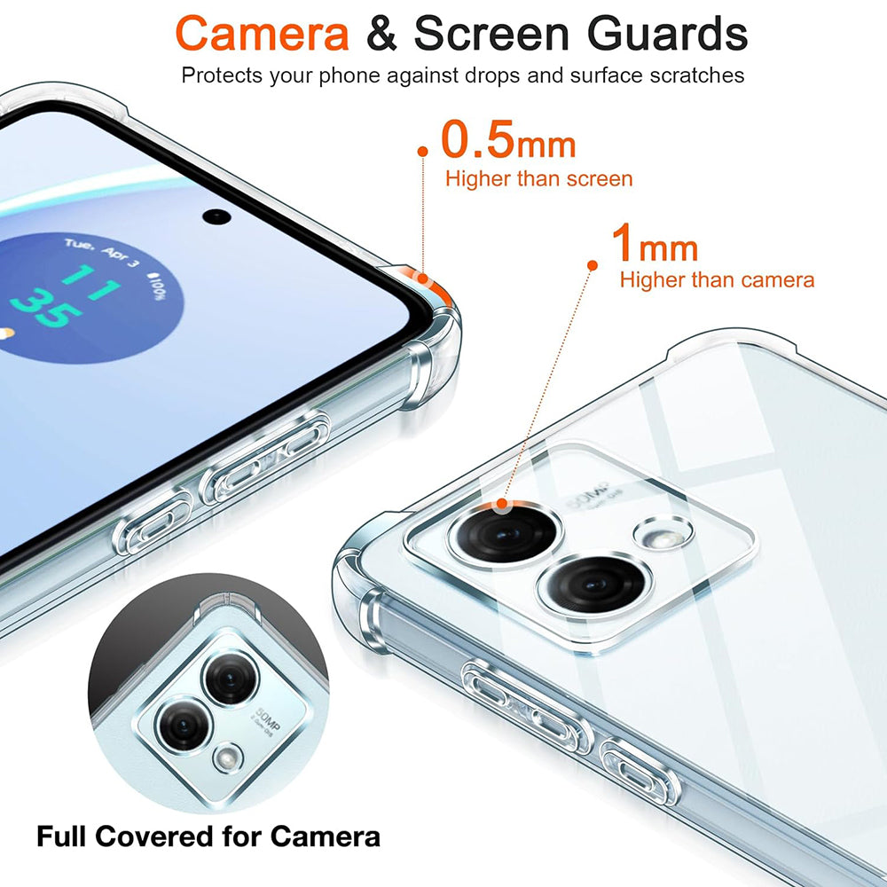 Coque pour Motorola Moto G84, Techsuit, Antichoc Claire, Transparente