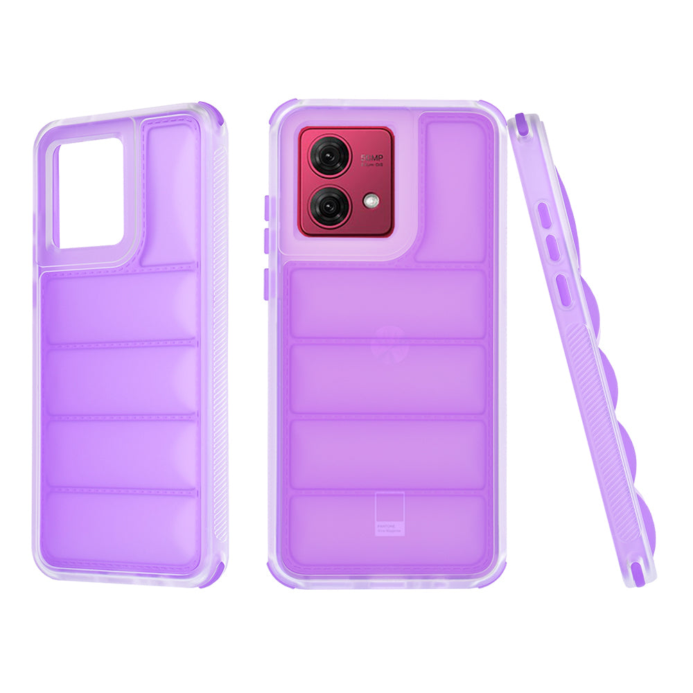 Hülle für Motorola Moto G84, Techsuit, Wave Shield, Lila
