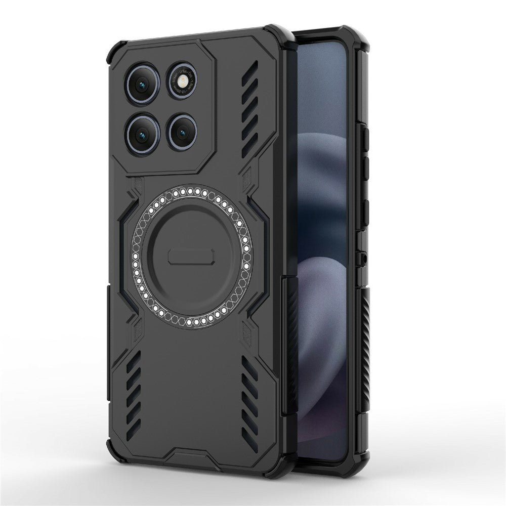 MagSafe-Hülle für Motorola Moto G86 Power, Techsuit, ArmorMag, Schwarz