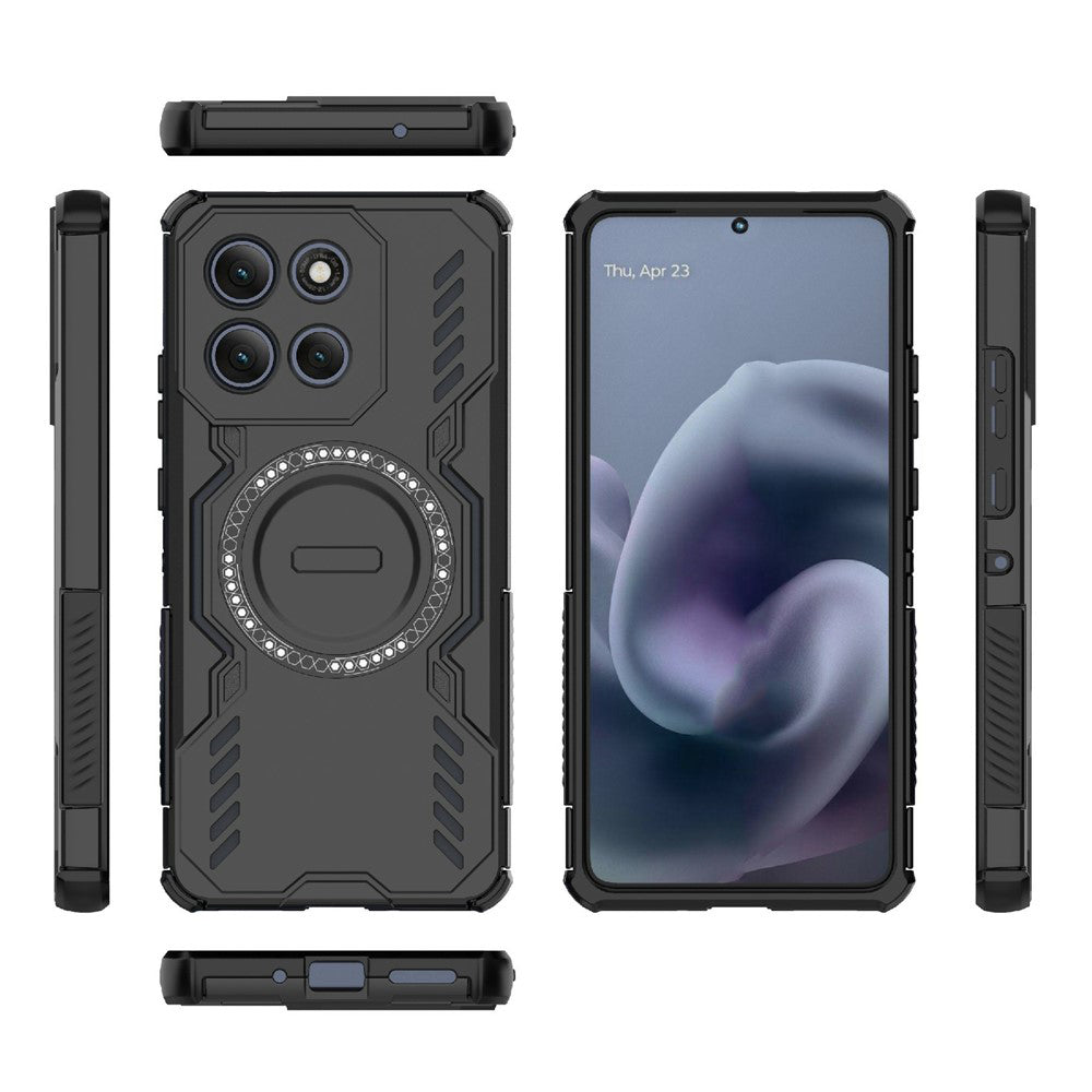 MagSafe-Hülle für Motorola Moto G86 Power, Techsuit, ArmorMag, Schwarz