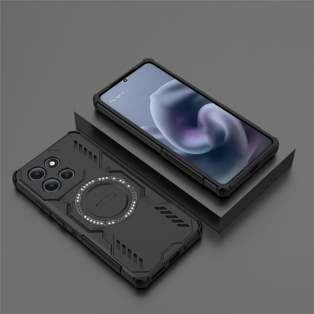 MagSafe-Hülle für Motorola Moto G86 Power, Techsuit, ArmorMag, Schwarz
