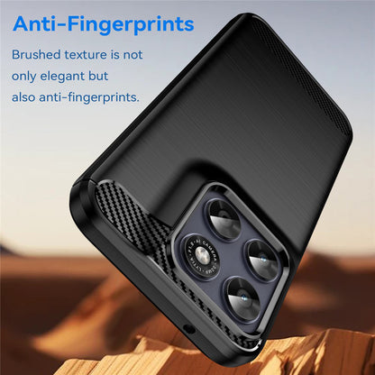 Coque pour Motorola Moto G87, Techsuit, Carbone, Noire
