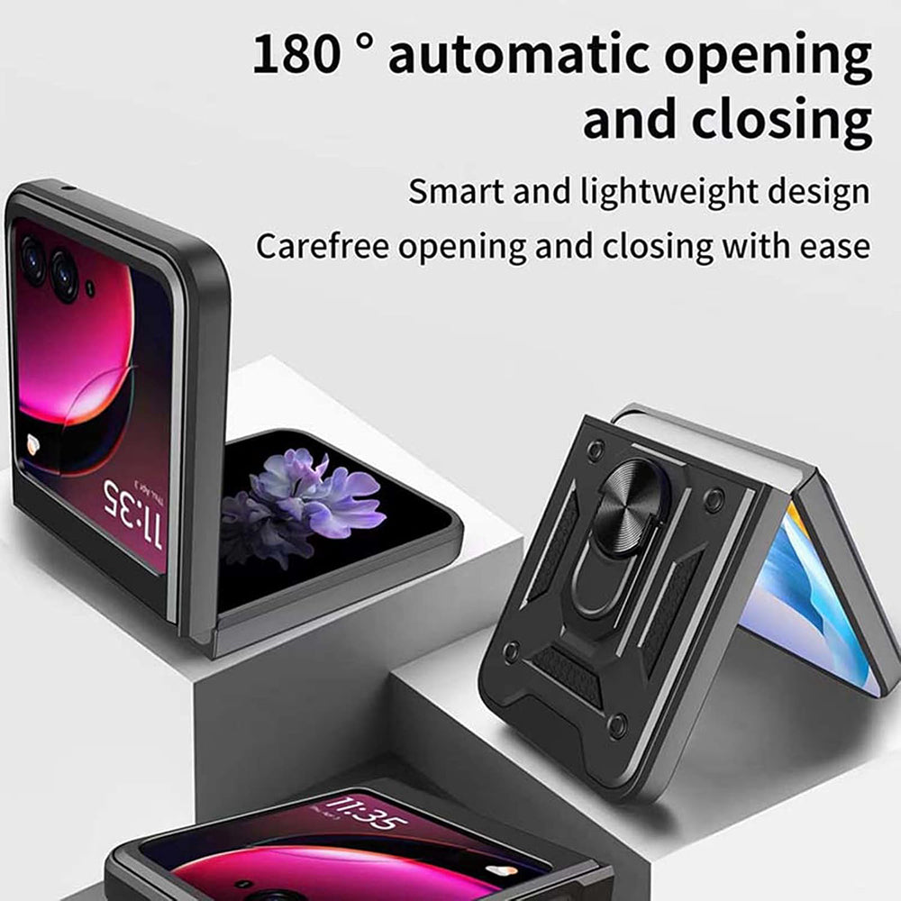 Coque pour Motorola Razr 60 / Razr 50, Techsuit, CamShield, Noire
