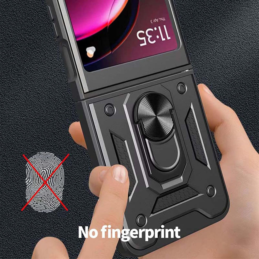 Coque pour Motorola Razr 60 / Razr 50, Techsuit, CamShield, Noire