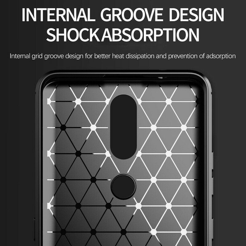 Coque pour Nokia 2.4, Techsuit, Carbone, Noire