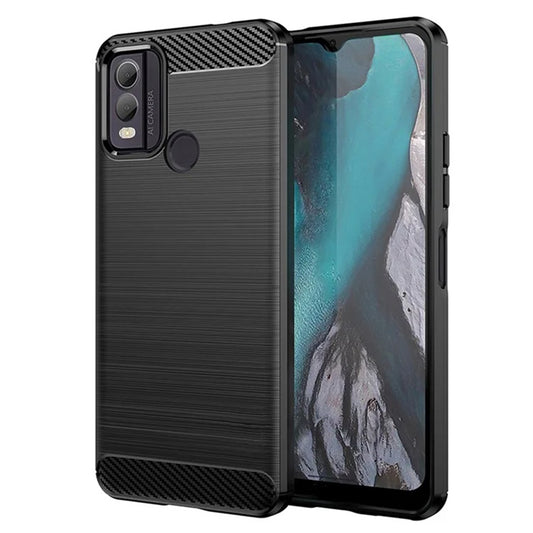 Coque pour Nokia C22, Techsuit, Carbone, Noire
