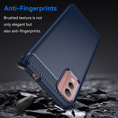 Hülle für Nokia C32, Techsuit, Carbon, Blau