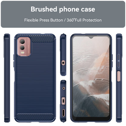 Hülle für Nokia C32, Techsuit, Carbon, Blau