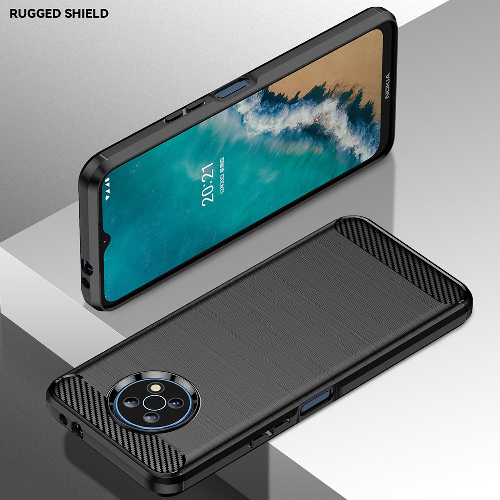 Coque pour Nokia G50, Techsuit, Carbone, Noire