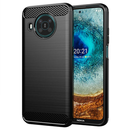 Coque pour Nokia X10 / X20, Techsuit, Carbone, Noire