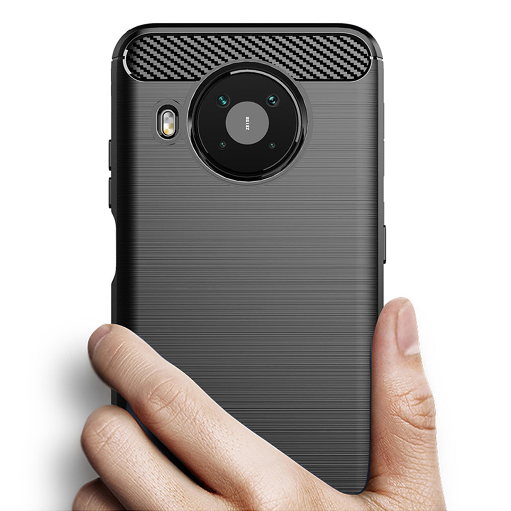 Coque pour Nokia X10 / X20, Techsuit, Carbone, Noire