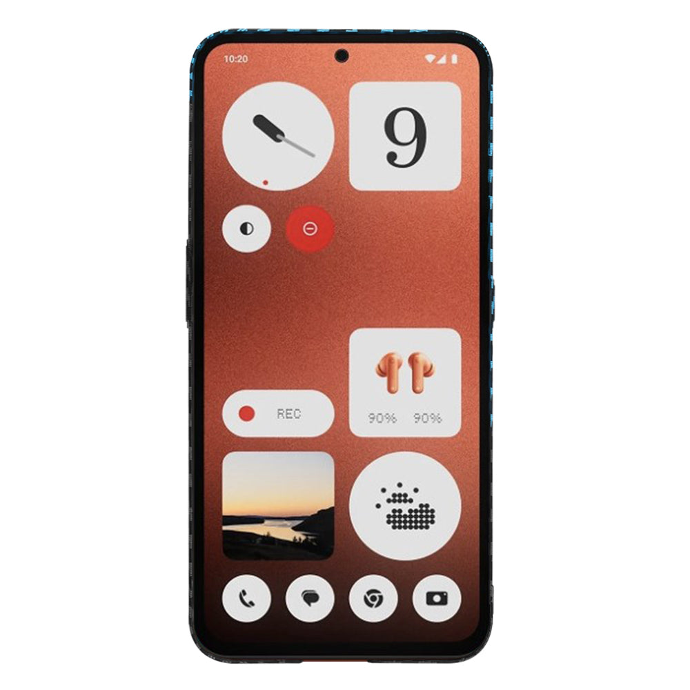 Coque pour Nothing CMF Phone 1, Techsuit, Carbonite FiberShell, Noir Bleu