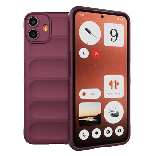 Hülle für Nothing CMF Phone 1, Techsuit, Magic Shield, Weinrot