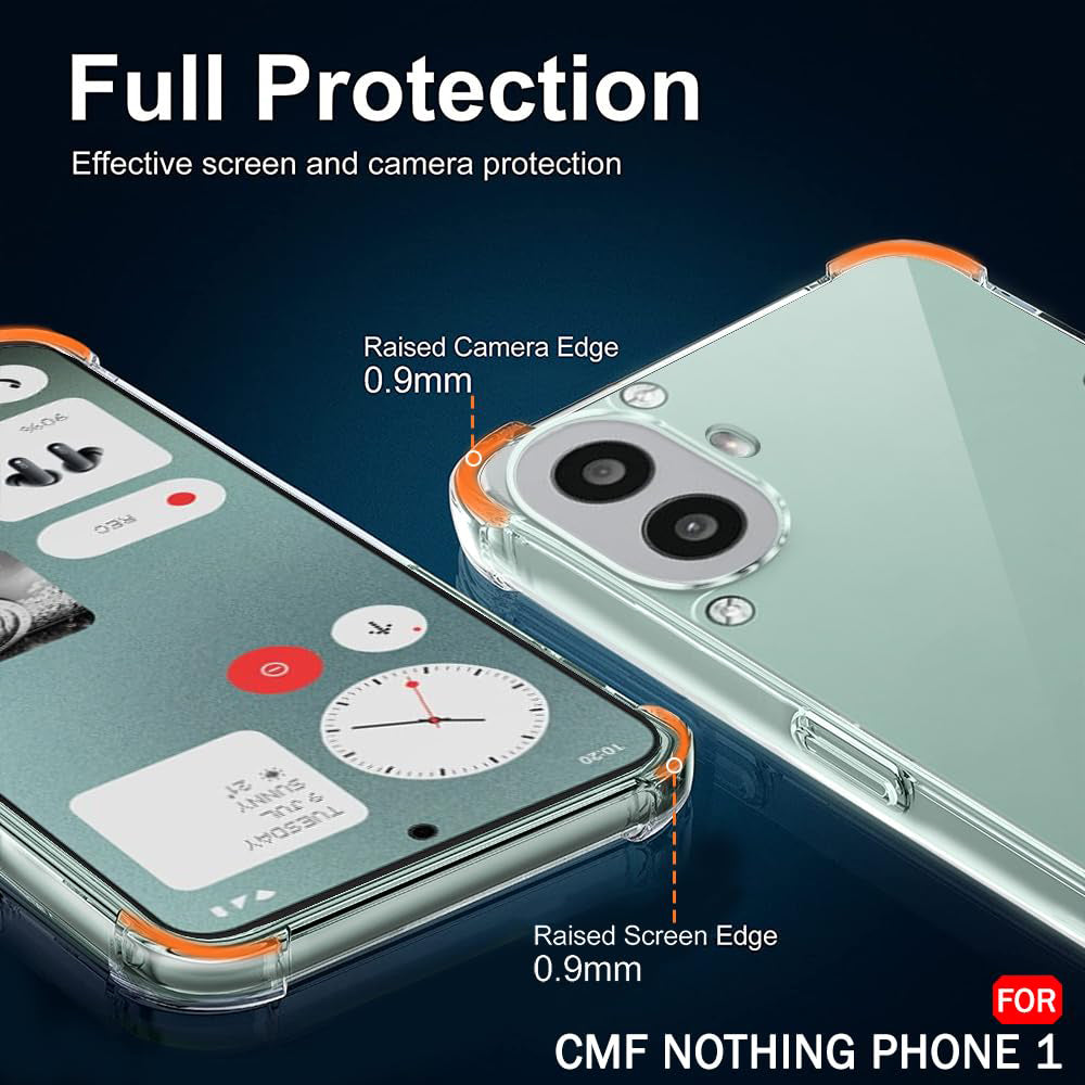 Coque pour Nothing CMF Phone 1, Techsuit, Antichoc Claire, Transparente