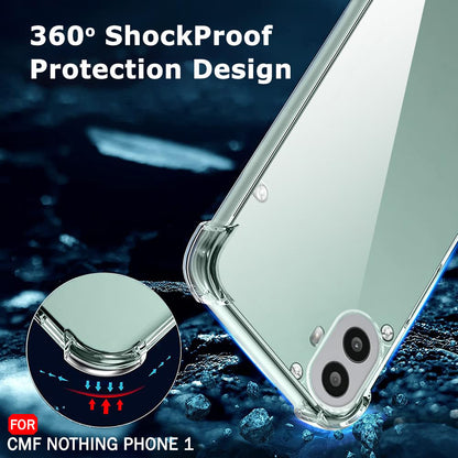 Coque pour Nothing CMF Phone 1, Techsuit, Antichoc Claire, Transparente