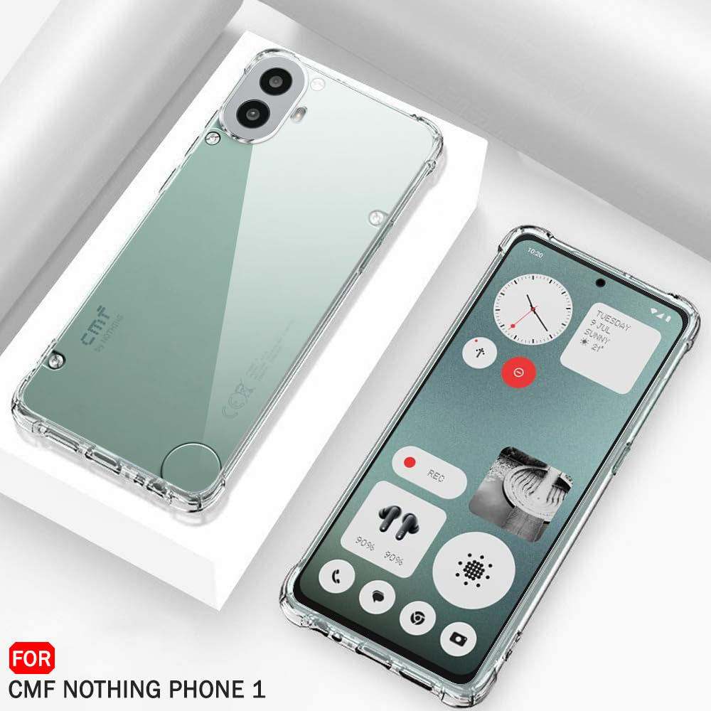 Coque pour Nothing CMF Phone 1, Techsuit, Antichoc Claire, Transparente
