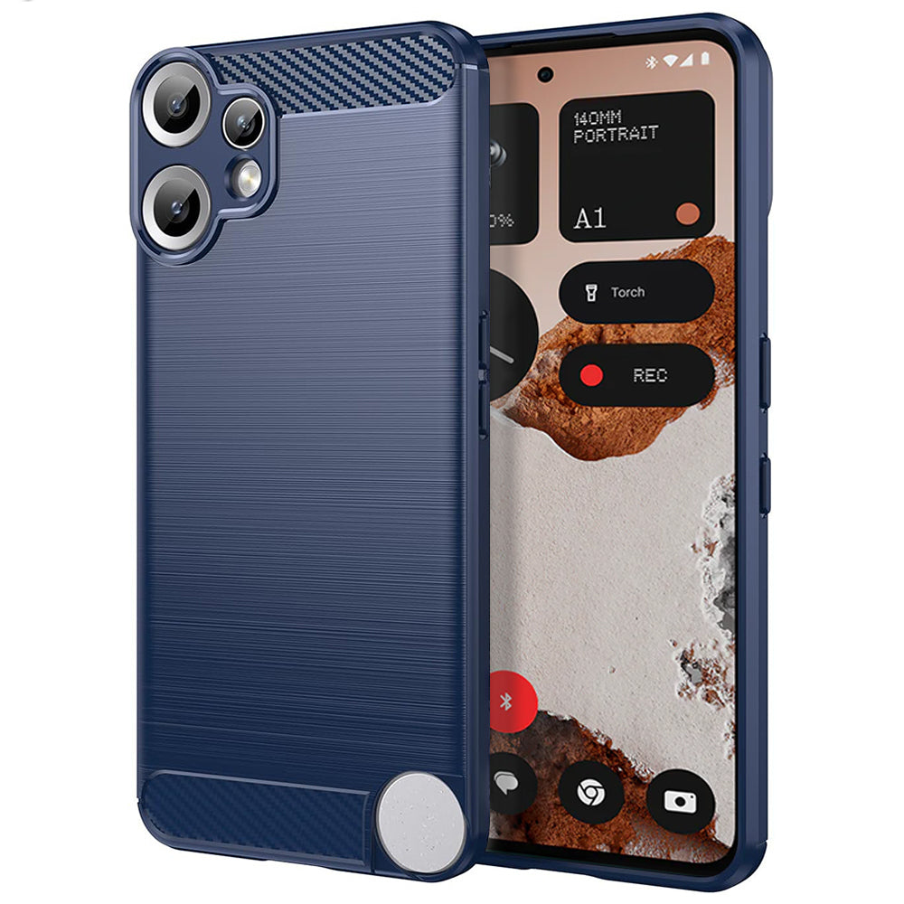 Coque pour Nothing CMF Phone 2 Pro, Techsuit, Carbone, Bleue