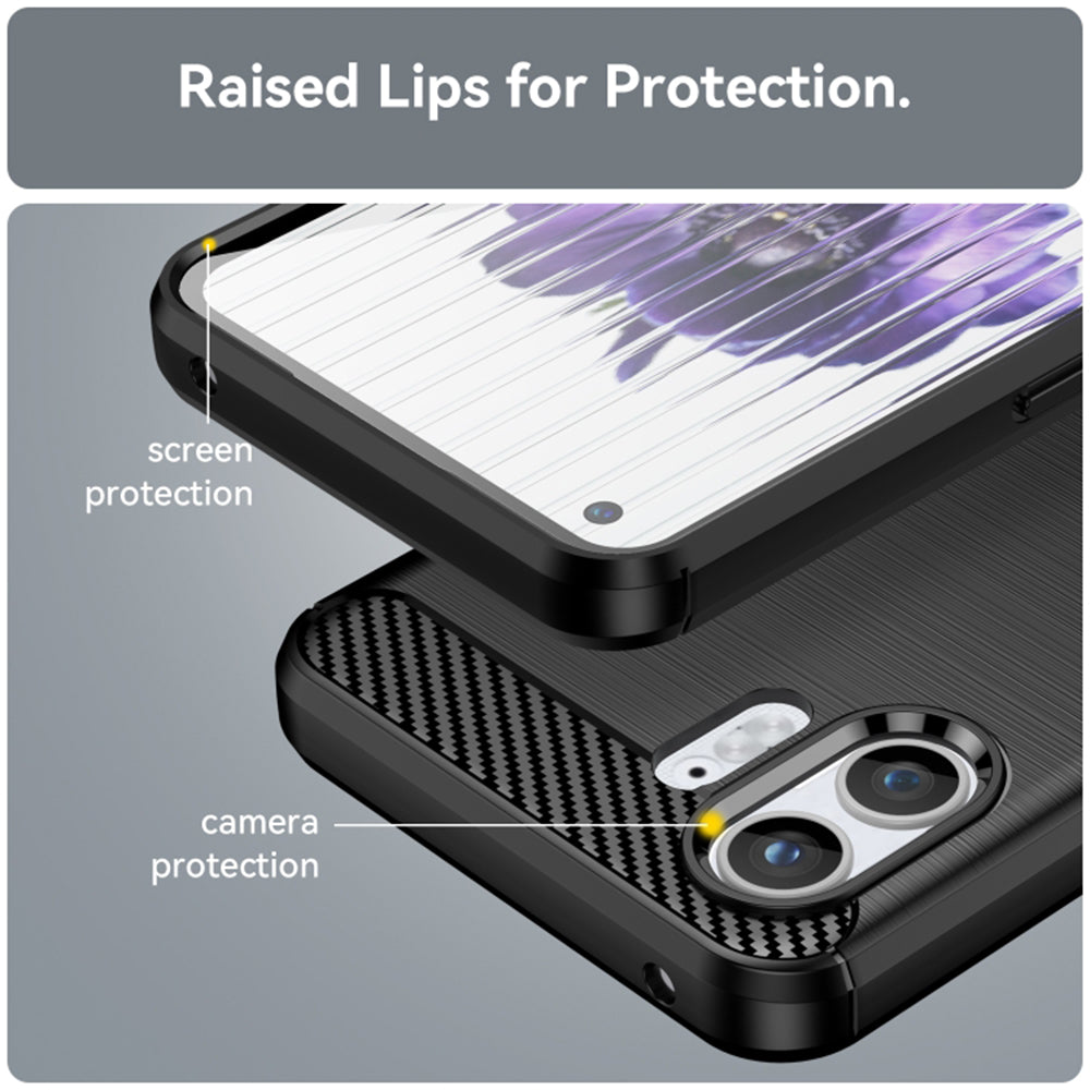 Coque pour Nothing Phone (2), Techsuit, Carbone, Noire