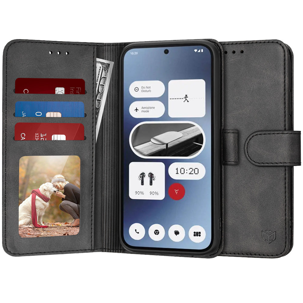 Hülle für Nothing Phone (2a) Plus / Phone (2a), Techsuit, Diary Book, Schwarz