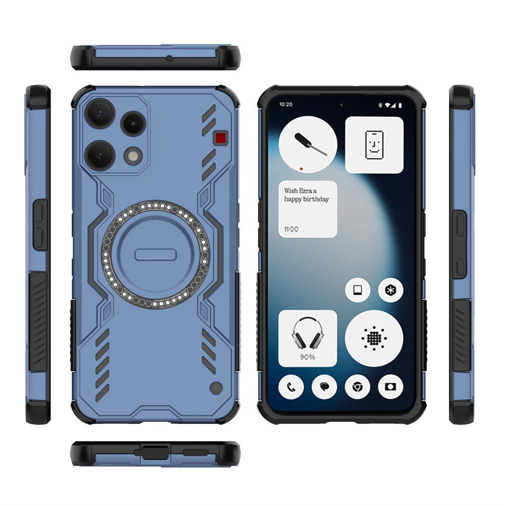 Hülle für Nothing Phone (3a) Lite, Techsuit, ArmorMag, Blau