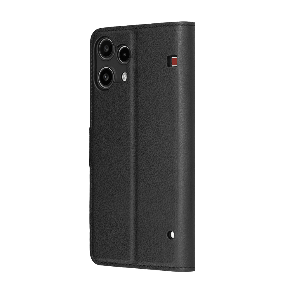 Étui pour Nothing Phone (3a) Lite, Techsuit, Leather Folio, Noir