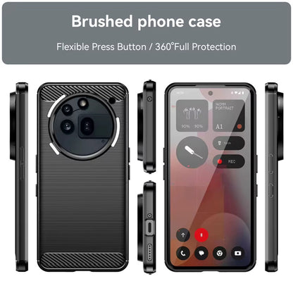 Hülle für Nothing Phone (3a) Pro, Techsuit, Carbon, Blau