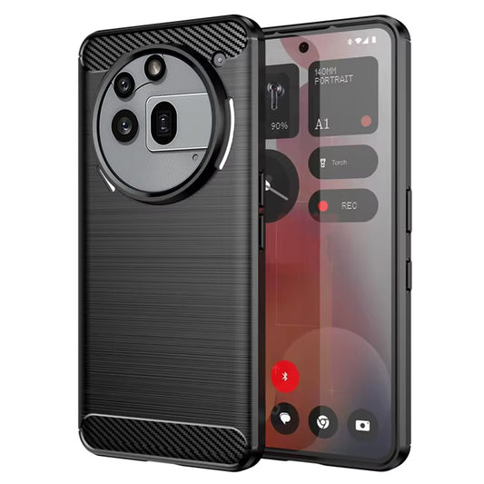 Hülle für Nothing Phone (3a) Pro, Techsuit, Carbon, Schwarz