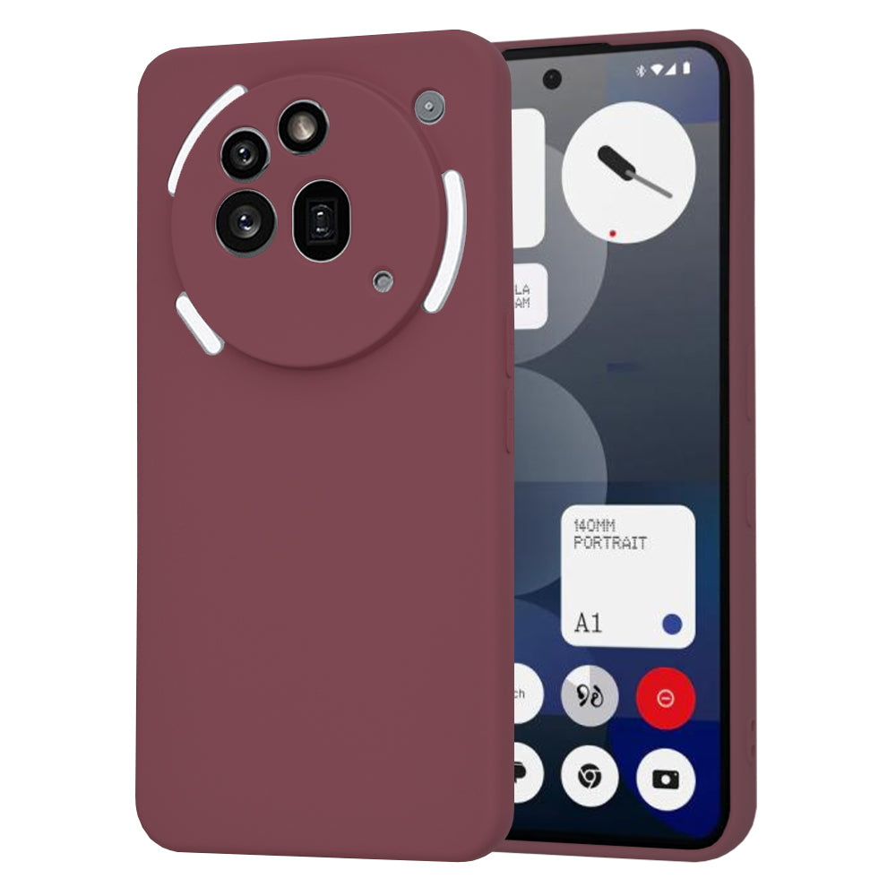 Case for Nothing Phone (3a) Pro, Techsuit, SoftFlex, Burgundy